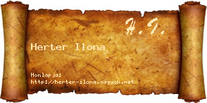 Herter Ilona névjegykártya